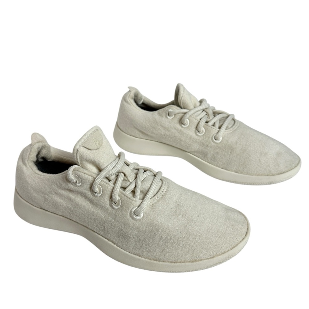ALLBIRDS Wool Runner Sneakers in Natural White Cream Merino Wool Womens Size 9 - Picture 11 of 14